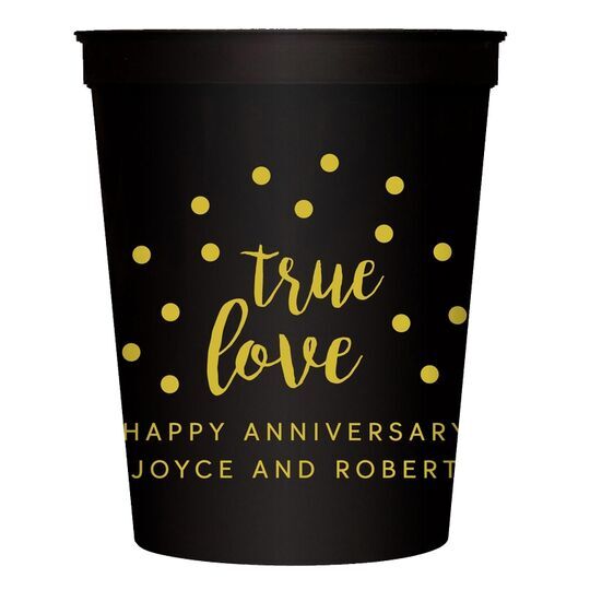 Confetti Dots True Love Stadium Cups
